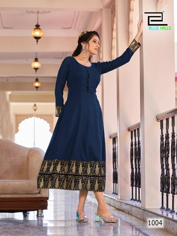 Blue Hills Bliss Festival Wear Anarkali Kurti Collection 